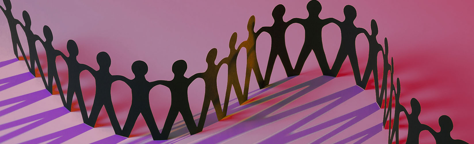 figures holding hands