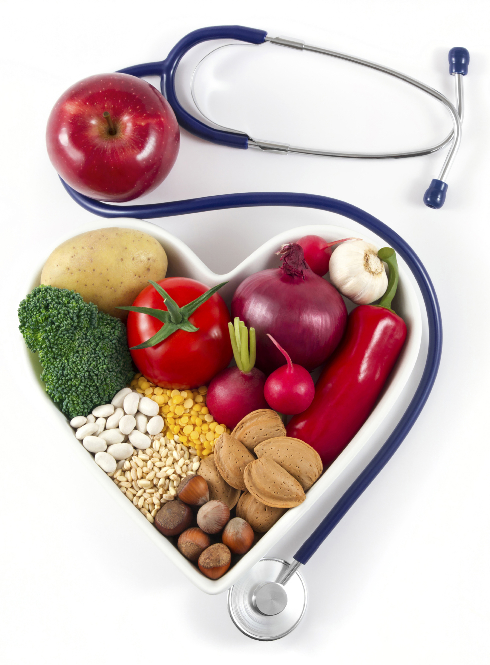 fruit and stethoscope