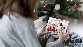 A person on a tablet